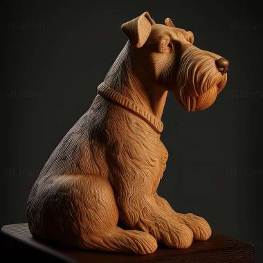 3D model Airedale Terrier dog (STL)